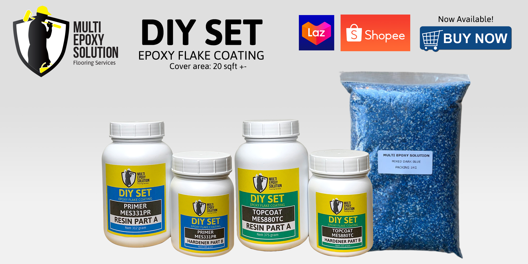 DIY - Epoxy Flake Coating Set Lengkap